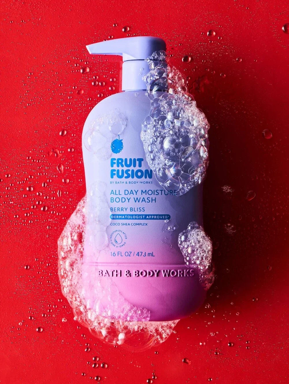Bath & Body Works Fruit Fusion Berry Bliss All Day Moisture Body Wash 16oz NEW